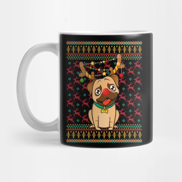 Not so Ugly Christmas Pug Xmas Pajama by aneisha